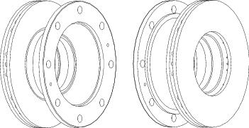 Brake Disc Single Fits OE 1907527 Ferodo FCR106A