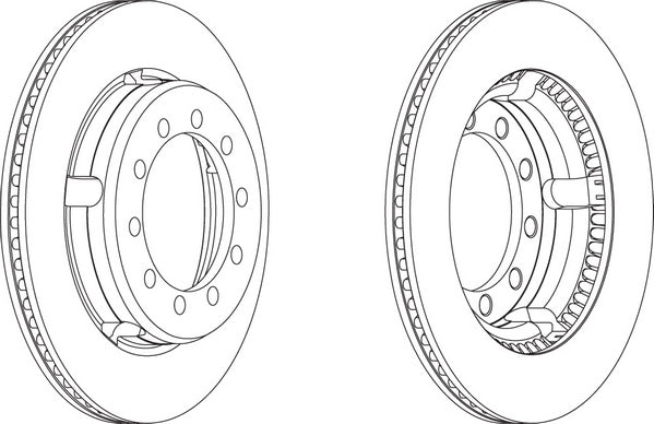 Front Brake Disc Single Fits OE 1904534 Ferodo FCR109A