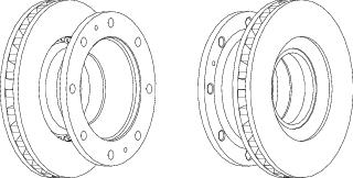 Front Brake Disc Single Fits OE 1907568 Ferodo FCR110A