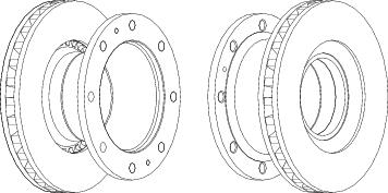 Front Brake Disc Single Fits OE 1907569 Ferodo FCR111A
