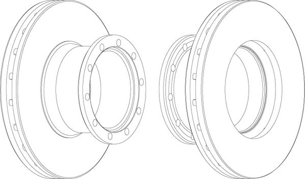 Front Brake Disc Single Fits OE 351605 Ferodo FCR113A
