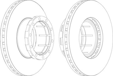 Front Brake Disc Single Fits OE 68320820 Ferodo FCR114A