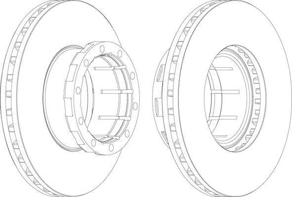 Front Brake Disc Single Fits OE 68320820 Ferodo FCR114A