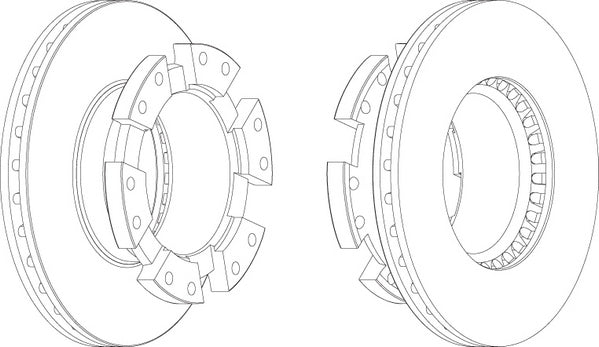 Brake Disc Single Fits OE X1857658 Ferodo FCR122A