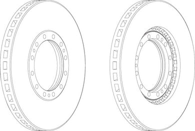 Front Brake Disc Single Fits OE 543541 Ferodo FCR123A