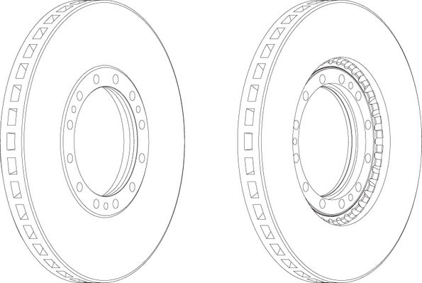 Front Brake Disc Single Fits OE 543541 Ferodo FCR123A