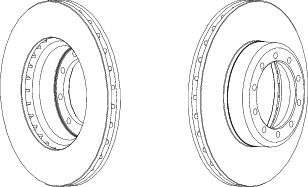 Front Brake Disc Single Fits OE 5000450158 Ferodo FCR126A
