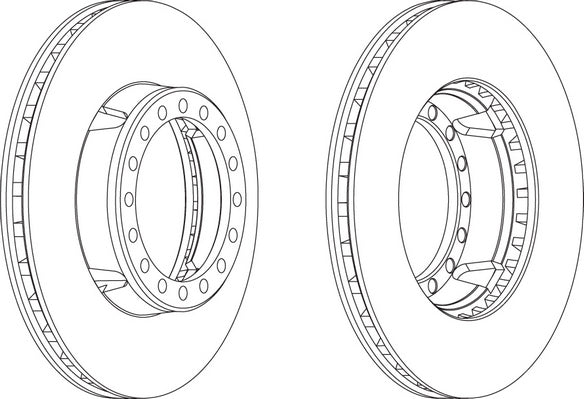 Brake Disc Single Fits OE 5010019249 Ferodo FCR127A