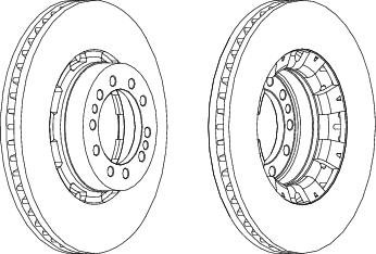 Front Brake Disc Single Fits OE 5000792539 Ferodo FCR128A