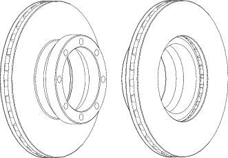 Front Brake Disc Single Fits OE 6774686 Ferodo FCR131A