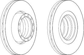 Front Brake Disc Single Fits OE 1907631 Ferodo FCR132A