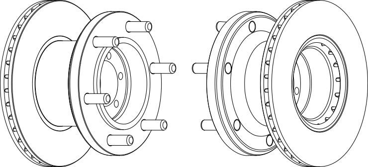 Front Brake Disc Single Fits Iveco OE 1904693 Ferodo FCR133A