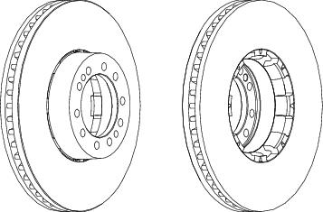 Front Brake Disc Single Fits OE 5006172150 Ferodo FCR134A