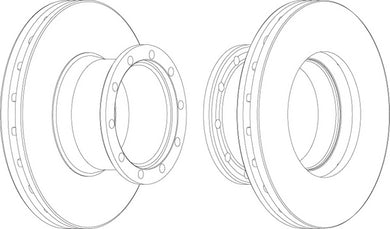Front Brake Disc Single Fits OE 1904535 Ferodo FCR135A