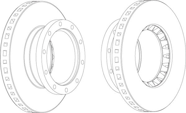 Front Brake Disc Single Fits OE 5001092 Ferodo FCR138A