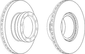 Front Brake Disc Single Fits OE 81501100010 Ferodo FCR143A
