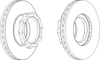 Front Brake Disc Single Fits OE 81501100009 Ferodo FCR144A