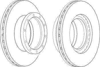 Brake Disc Single Fits OE 9424210912 Ferodo FCR145A