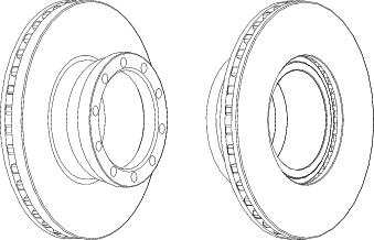 Brake Disc Single Fits OE 81508030026 Ferodo FCR146A