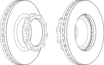 Front Brake Disc Single Fits OE 81508030020 Ferodo FCR147A