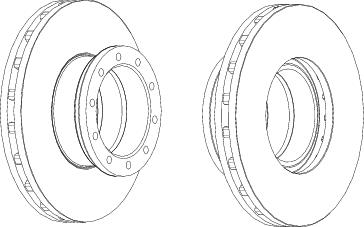 Front Brake Disc Single Fits OE AMPB860 Ferodo FCR151A