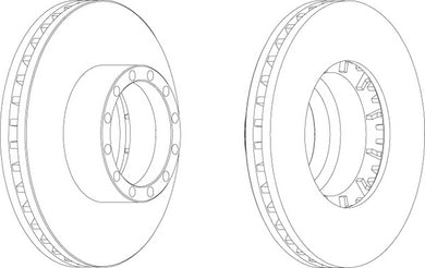 Front Brake Disc Single Fits OE 351032 Ferodo FCR155A