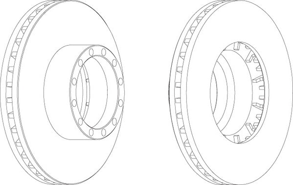 Front Brake Disc Single Fits OE 351032 Ferodo FCR155A