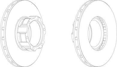 Front Brake Disc Single Fits Mercedes-Benz OE 6684210112 Ferodo FCR162A