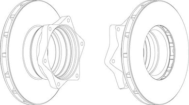 Rear Brake Disc Single Fits Mercedes-Benz OE 6684230012 Ferodo FCR164A