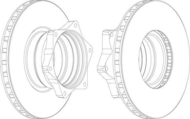 Rear Brake Disc Single Fits Mercedes-Benz OE 6684230112 Ferodo FCR165A