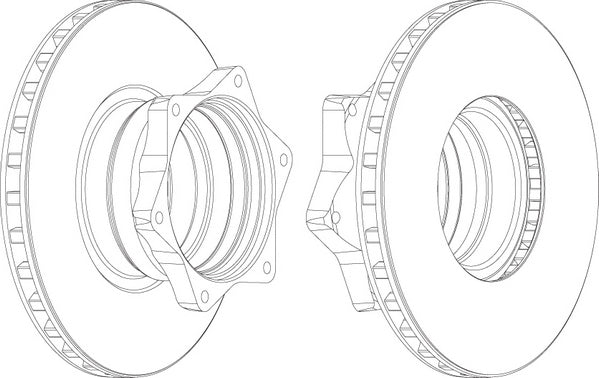 Rear Brake Disc Single Fits Mercedes-Benz OE 6684230112 Ferodo FCR165A