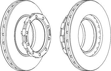 Front Brake Disc Single Fits OE 1415147 Ferodo FCR168A