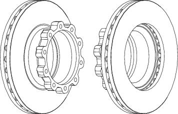 Brake Disc Single Fits OE 1386686 Ferodo FCR170A