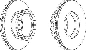 Brake Disc Single Fits OE 1906438 Ferodo FCR173A