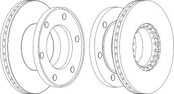 Front Brake Disc Single Fits OE 5010216931 Ferodo FCR174A