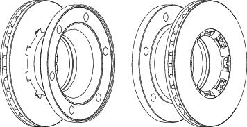 Front Brake Disc Single Fits OE 5010216932 Ferodo FCR175A