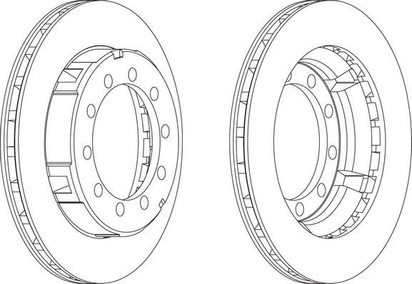Front Brake Disc Single Fits OE 192543 Ferodo FCR177A