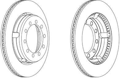 Front Brake Disc Single Fits OE 93161407 Ferodo FCR179A
