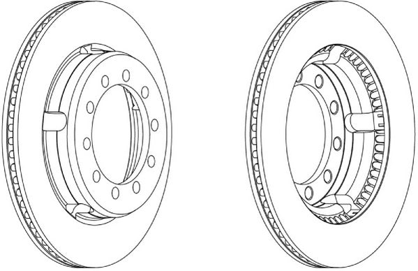 Front Brake Disc Single Fits OE 93161407 Ferodo FCR179A