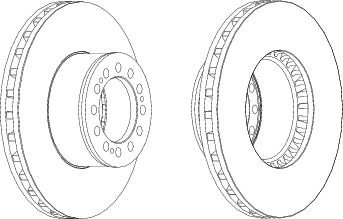 Front Brake Disc Single Fits OE 81508030023 Ferodo FCR181A