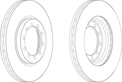 Front Brake Disc Single Fits Renault Renault Trucks Ferodo FCR182A
