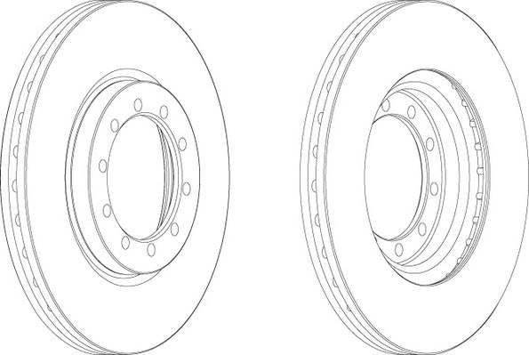 Front Brake Disc Single Fits Renault Renault Trucks Ferodo FCR182A