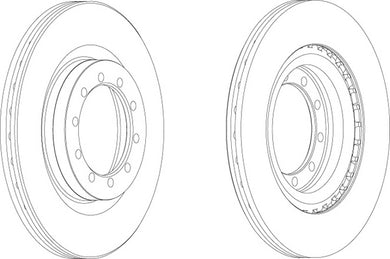 Front Brake Disc Single Fits Renault Renault Trucks Ferodo FCR183A