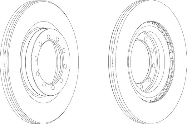 Front Brake Disc Single Fits Renault Renault Trucks Ferodo FCR183A