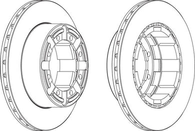 Rear Brake Disc Single Fits Renault Renault Trucks OE 5001864712 Ferodo FCR184A