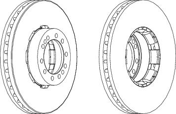 Front Brake Disc Single Fits OE 5010260218 Ferodo FCR185A
