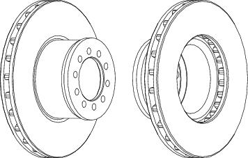 Front Brake Disc Single Fits OE 9704210112 Ferodo FCR186A