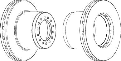 Front Brake Disc Single Fits OE 6754210112 Ferodo FCR189A