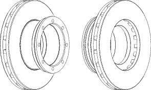 Rear Brake Disc Single Fits OE 6754230312 Ferodo FCR190A