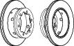 Load image into Gallery viewer, Rear Brake Disc Single Fits Mercedes-Benz VW OE 9044230212 Ferodo FCR191A